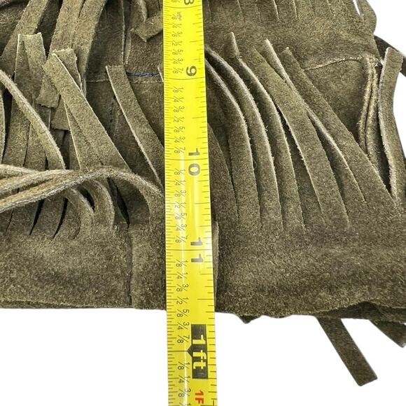 Minnetonka Women’s 3 Layer Fringe Green Moccasin Boot Size US 7 - Picture 11 of 12